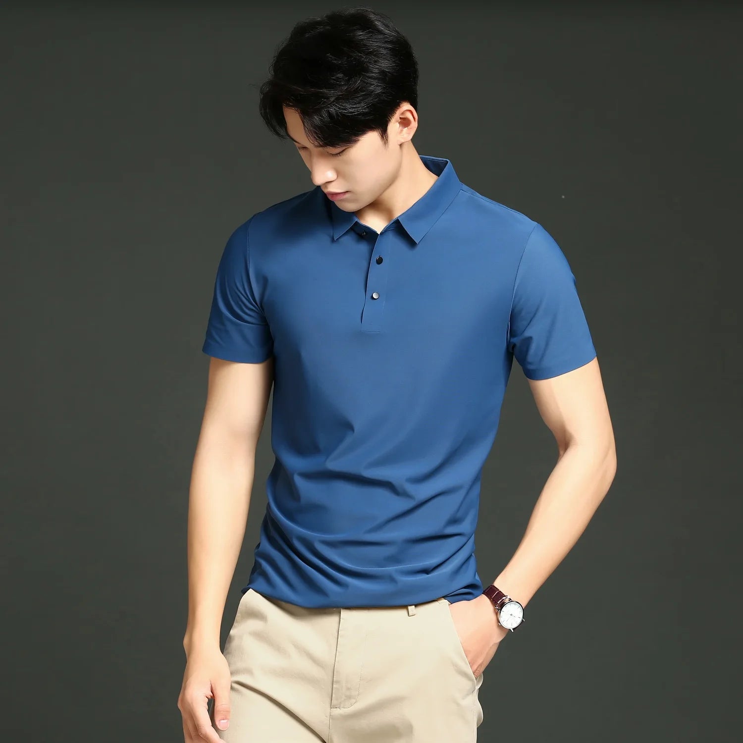 Camisa Polo Tech - Tecido anti suor + Relogio de Brinde