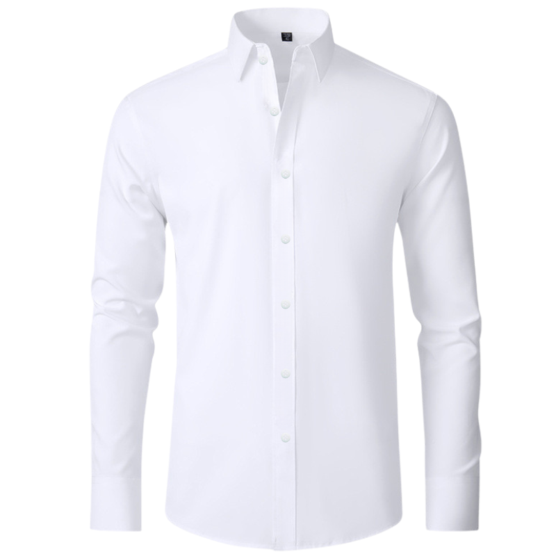 Camisa Elastech Social Anti Amassados + Relógio de Brinde