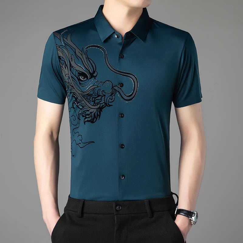 Camisa Social Imperial Dragon + Brinde Relogio social