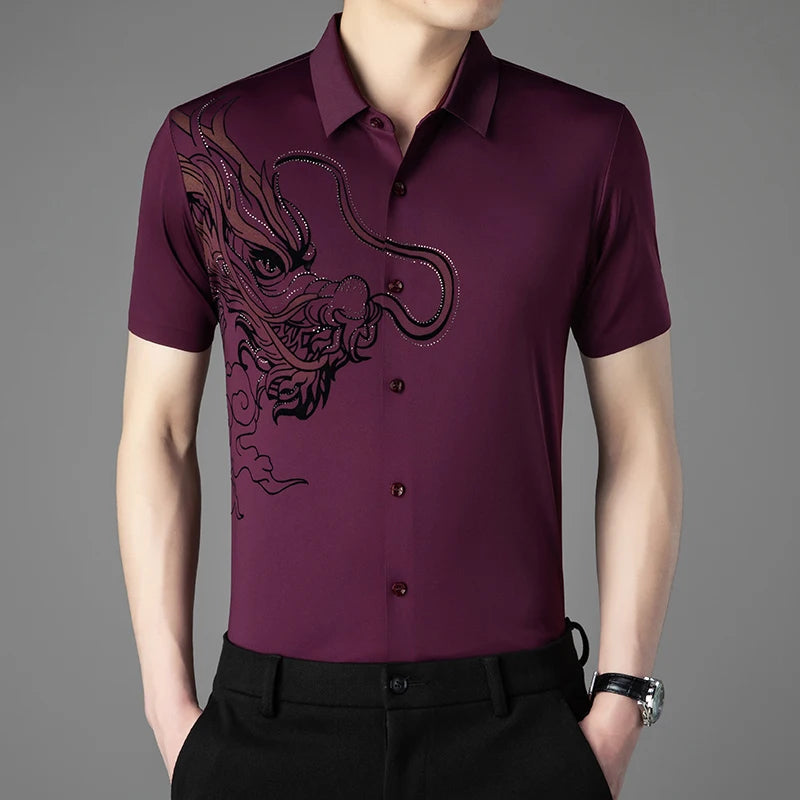 Camisa Social Imperial Dragon + Brinde Relogio social