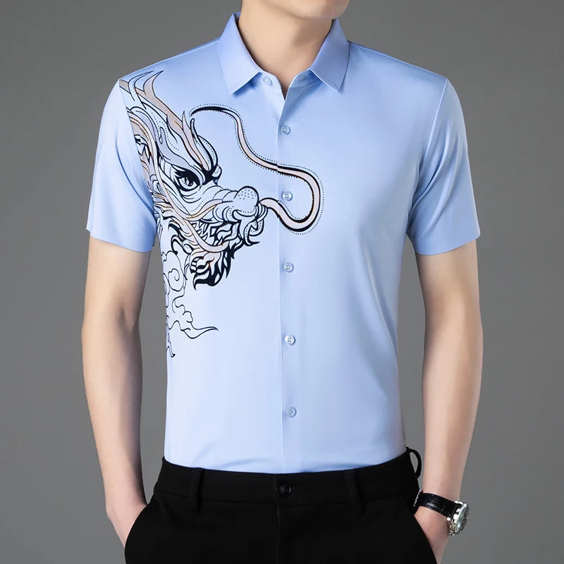 Camisa Social Imperial Dragon + Brinde Relogio social