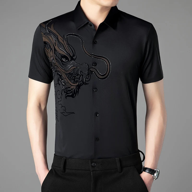 Camisa Social Imperial Dragon + Brinde Relogio social