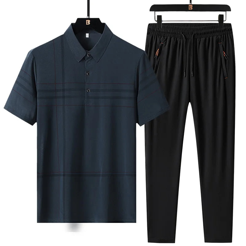 Gelo Seiden-Poloshirt + Flex Calça-Set