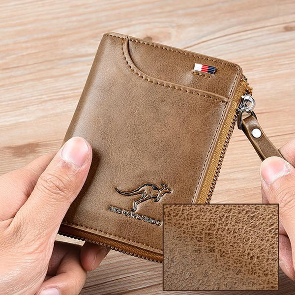 Carteira masculina com zíper (proteção RFID)