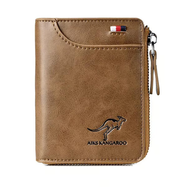 Carteira masculina com zíper (proteção RFID)