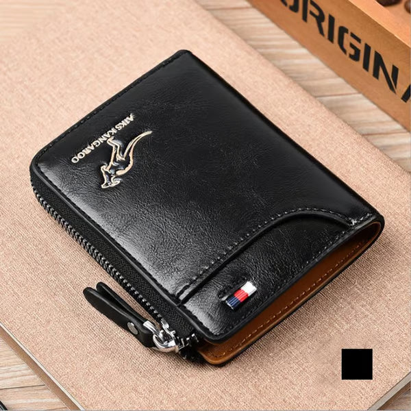Carteira masculina com zíper (proteção RFID)