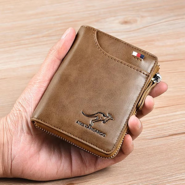 Carteira masculina com zíper (proteção RFID)