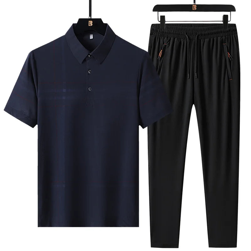 Gelo Seiden-Poloshirt + Flex Calça-Set 